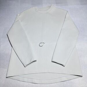 Sweaty‎ Betty Grace Scuba Crew Neck Toggle Sweatshirt Gray Size XS Oversized